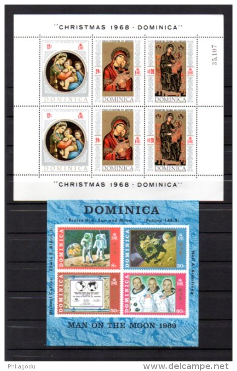 2 Feuillet MI 237/240**2 Bf 2**, 3 Bf 4**,10 Bf20**, Cote 49 € - Dominica (...-1978)