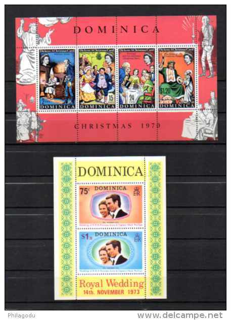 2 Feuillet MI 237/240**2 Bf 2**, 3 Bf 4**,10 Bf20**, Cote 49 € - Dominique (...-1978)