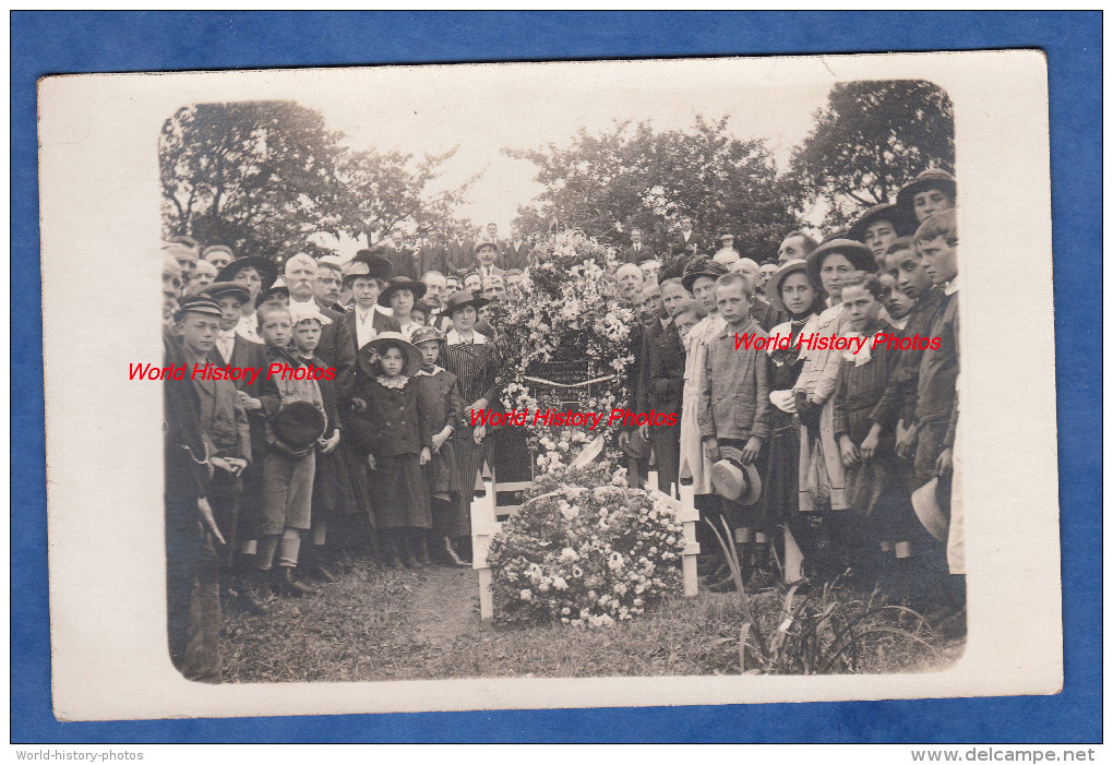 CPA Photo - HAM Sur HEURE - Enterrement D'un Soldat Français Pendant La Grande Guerre WW1 - TOP RARE - Voir Zoom - Ham-sur-Heure-Nalinnes