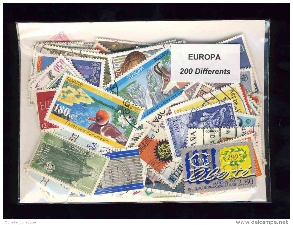 EUROPA - LOT De 200 Timbres Différents - Tous Pays - Collections