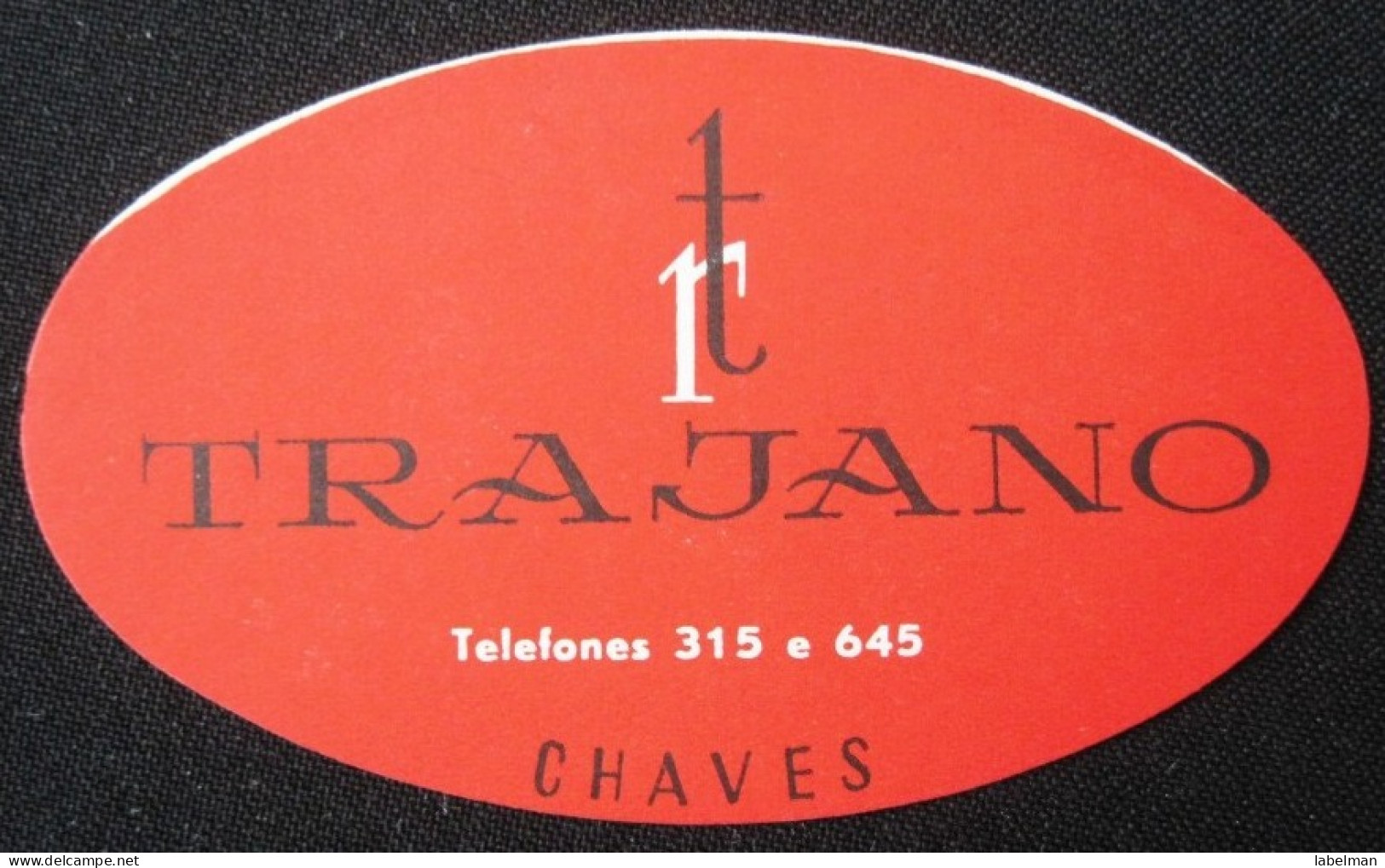 HOTEL PENSAO RESIDENCIAL MOTEL STALAGEM TRAJANO CHAVES STICKER LUGGAGE LABEL ETIQUETTE AUFKLEBER PORTUGAL - Etiquettes D'hotels