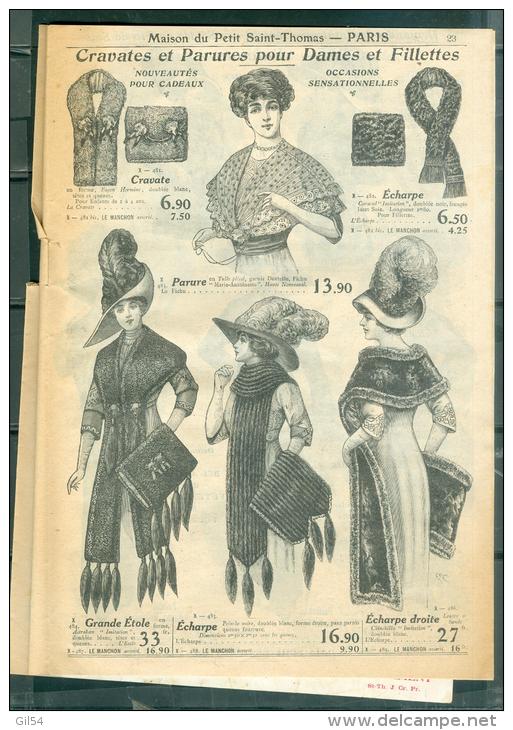 Catalogue " Au Petit SAINT THOMAS PARIS JOUETS 1912  34 PAGES ? BON ETAT Moda12 - 1900 - 1949