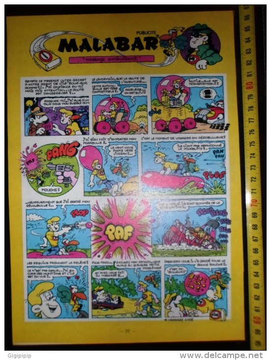 PUB PUBLICITE CHEWING GUM MALABAR MESSAGE AMBULANT - Collections
