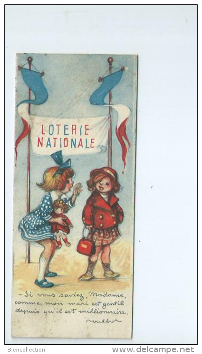 Marque Pages Avec Pub Poulbot Pour La Loterie Nationale Et Cigarettes Balto - Marque-Pages