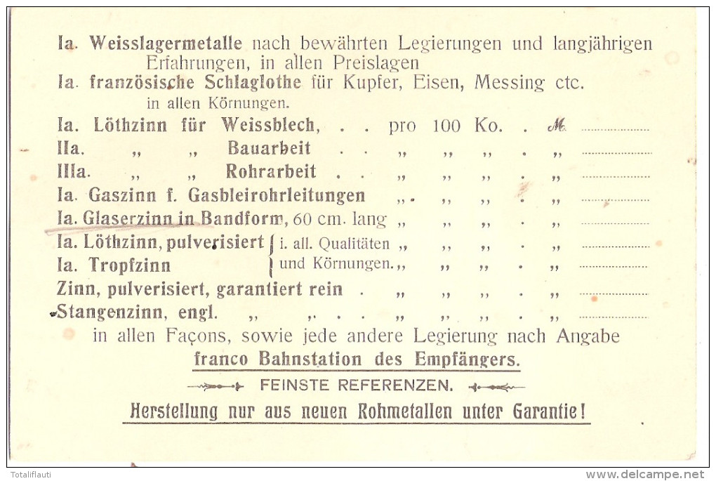 LANGEN Carl Holzhausen Metall Giesserei Werbung Special Fabrik Löthzinn TOP-Erhaltung - Langen