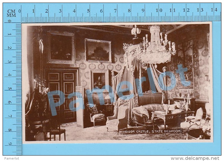 CPA Photo ( Windsor Castle State Bedroom ) Post Card Carte Postale Recto/verso - Windsor