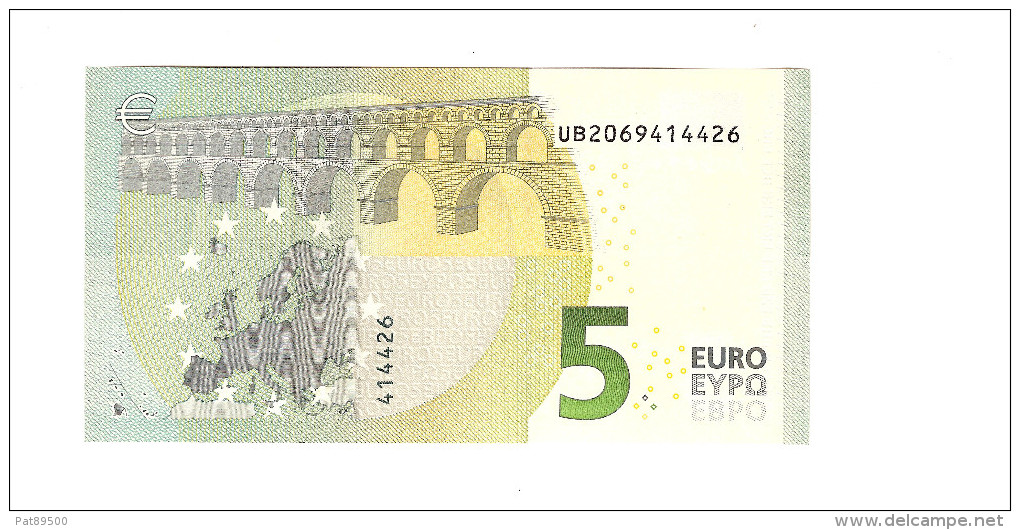 FRANCE BILLET DE 5  EUROS NOUVELLE COUPURE 2013 N° U 2069 414 426 (PONT Du GARD) NEUF TTBE - 10 Euro