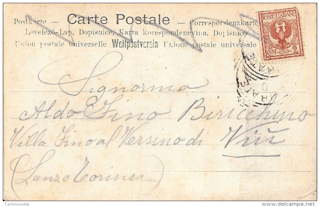 [DC5066] CARTOLINA - DONNA CON BIMBA E CAPRETTA - Viaggiata 1903- Old Postcard - Altri & Non Classificati