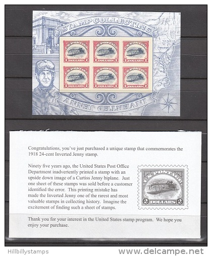 Usa, Scott No.4806  Mnh Inverted Jenny Sheet  Bargan Offer--price 13.00 Just 1.00 Over Face Value  Limit 1 Per Order - Neufs