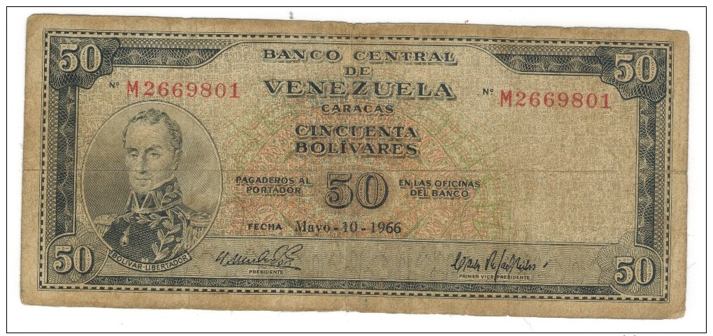 Venezuela 50 Bolivares, 1966, G. - Venezuela