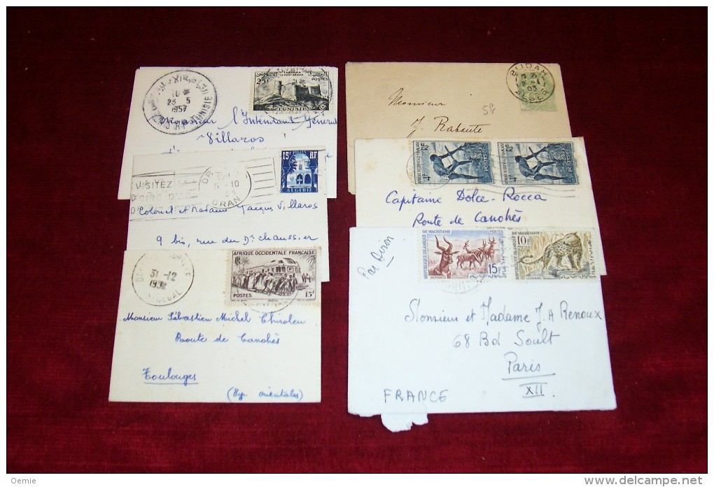 6 PTITE  ENVELOPPES TIMBRE  DES COLONNIES FRANCAISE - Africa (Other)