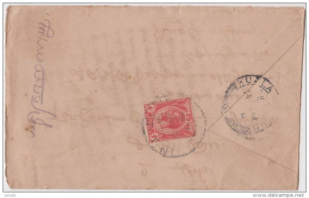 King George V, Straits Settlements, Commercial Cover To Kualalampur, As Per The Scan - Straits Settlements