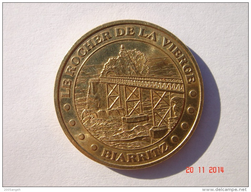 Monnaie De Paris - Le Rocher De La Viérge - Biarritz - 2008 France EVM France - Diam.3,4 Cm - Tr - Autres & Non Classés