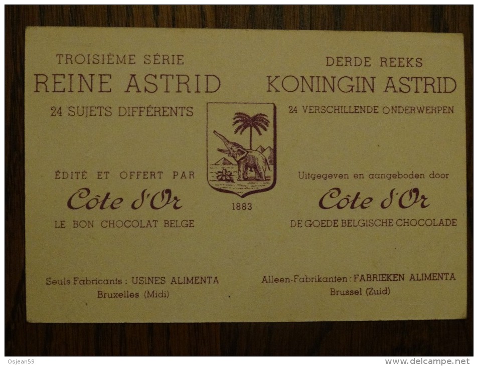 Cote D´or  3eme Série Reine Astrid N°20 - Chocolat