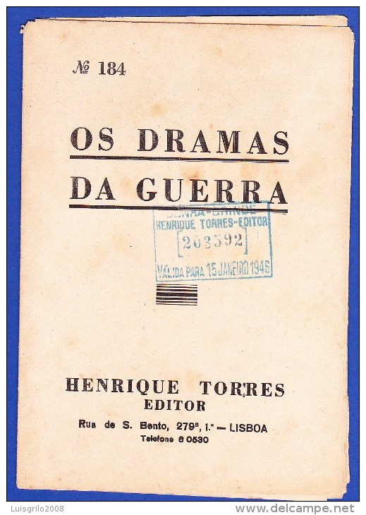 1945 -- OS DRAMAS DA GUERRA - FASCÍCULO Nº 184 .. 2 IMAGENS - Magazines