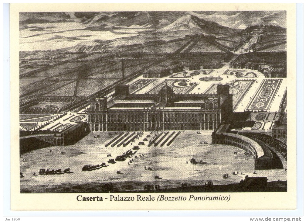 CASERTA - Palazzo Reale (Bozzertto Panoramico) - Caserta