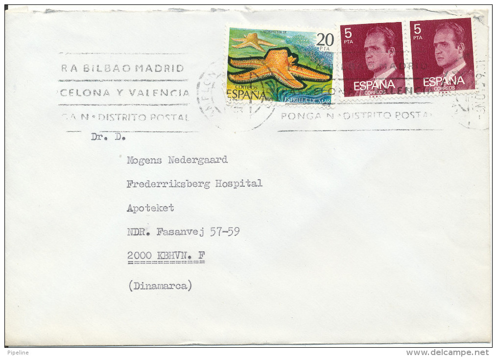 Spain Cover Sent To Denmark Pamplona 3-11-1979 - Lettres & Documents