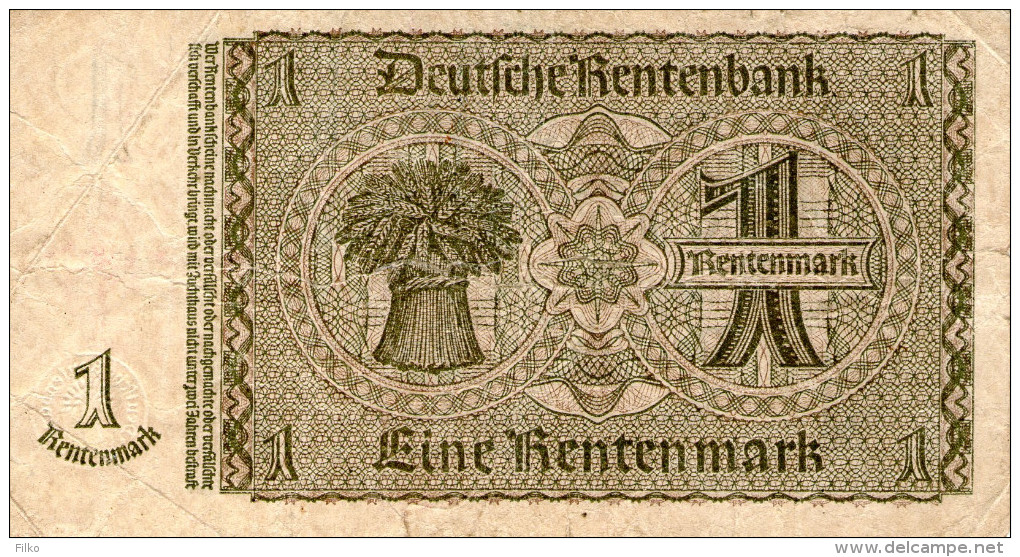 Germany,1 Rentenmark,Berlin,30.01.1 937,P.173 B,used,see Scan - Andere & Zonder Classificatie