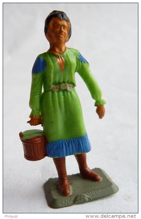 FIGURINE STARLUX  1969 INDIEN 5163 - FEMME FAR WEST SCEAU D'EAU Indienne (1) - Starlux