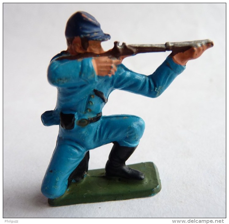 FIGURINE STARLUX SOLDAT NORDISTE NO3 TIREUR FUSIL A GENOUX 1971 Incomplet Far West Cowboy - Starlux