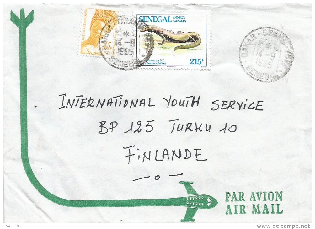 Senegal 1995 Dakar Grand Yoff Nile Varan Reptile Cover - Senegal (1960-...)