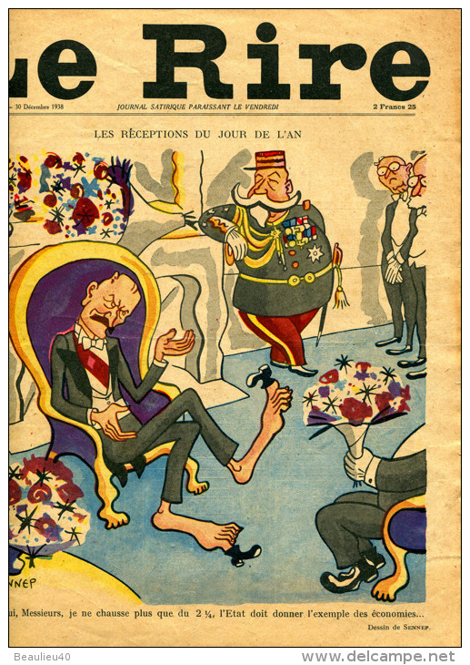 LE RIRE    N°1014   31# DÉCEMVRE 1938    (SENNEP, PENET, BOGISLAS   EN PLEINE PAGE...) - 1900 - 1949