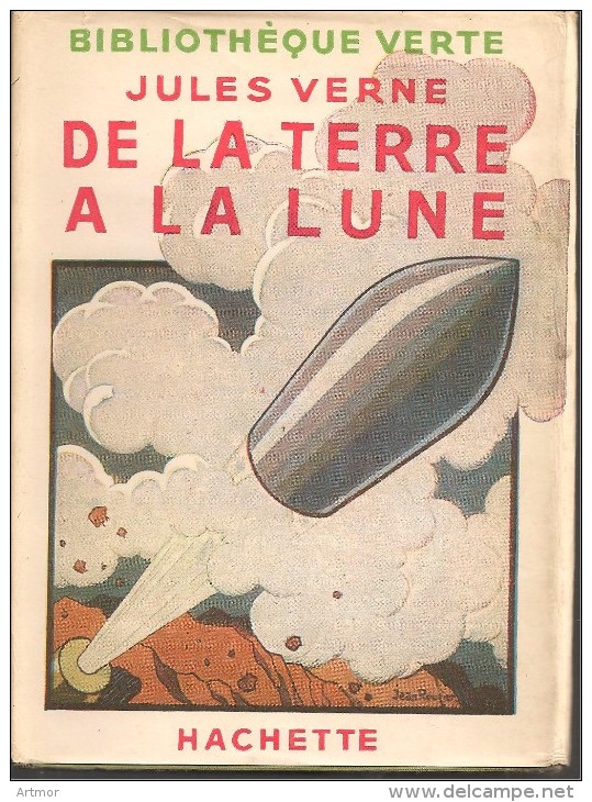 J  VERNE - DE LA TERRE A LA LUNE  - HACHETTE - 1952 - Libri Ante 1950