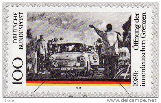 Fall Der Mauer In Berlin 1989 Ministerkarte BRD 1769 Als MK O 5€ Fahne Auto Grenz-Übergang Flag Card Document Of Germany - Autres & Non Classés