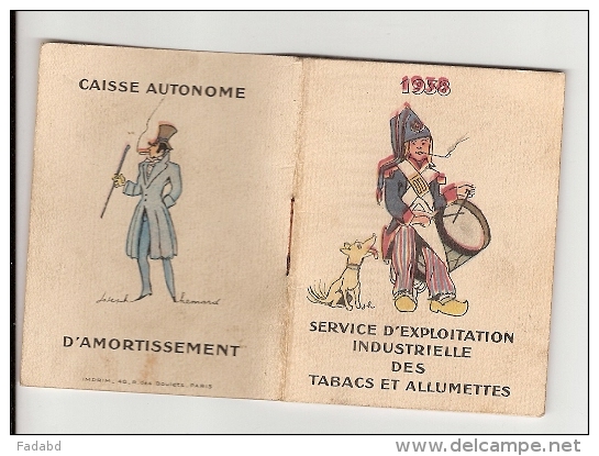 CALENDRIER SERVICE D EXPLOITATION INDUSTRIELLE DES TABACS ET ALLUMETTES ANNEE 1938 TAMBOUR MINI CARNET DE 16 PAGES - Petit Format : 1921-40