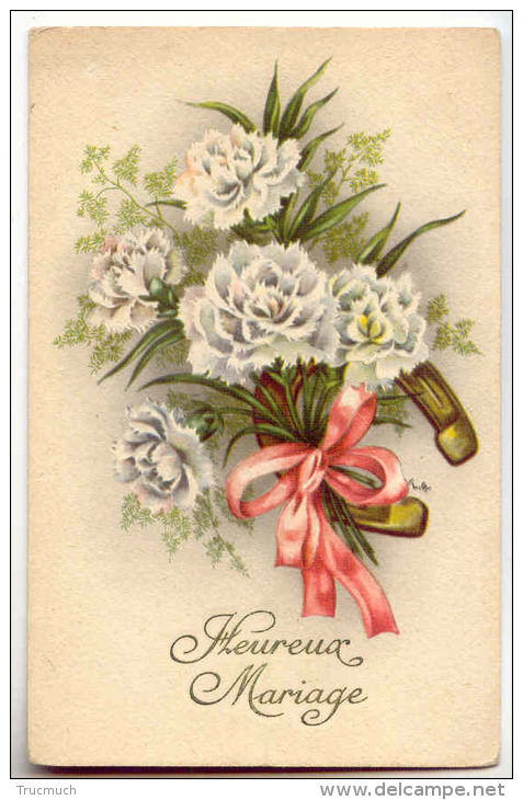 D12592 -  Heureux Mariage   -  Fleurs - Hochzeiten