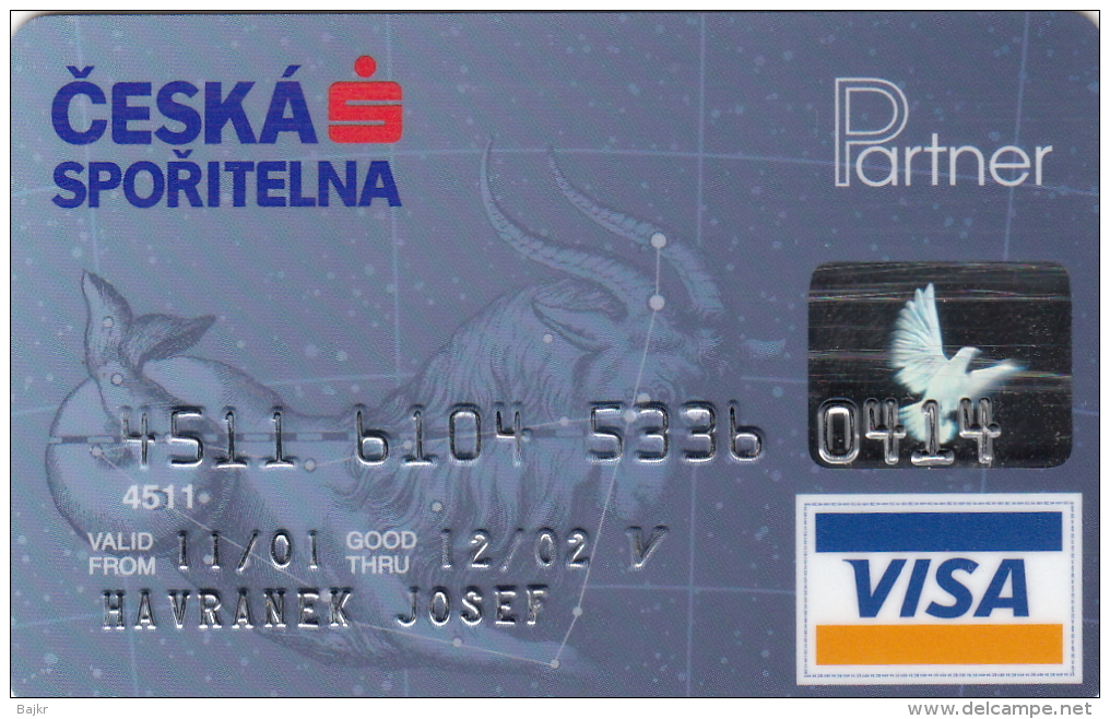 Czech Republic - Ceska Sporitelna - VISA - Zodiac - Rare - Cartes De Crédit (expiration Min. 10 Ans)