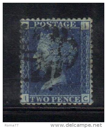 W348 - GRAN BRETAGNA 1858 , 2 Penny N. 27 Tavola 15 . Usato - Usados