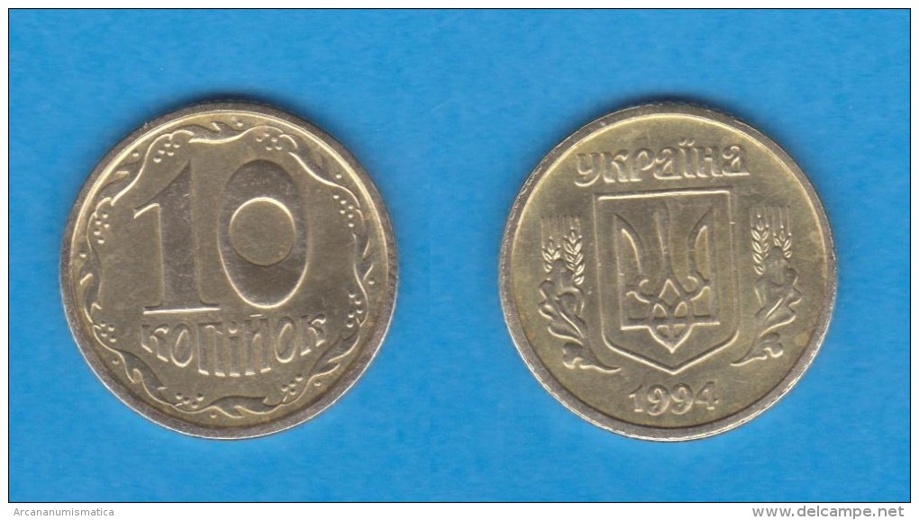 UCRANIA  10  KOPIYOK  1.994  Latón  KM#1.1   XF/EBC     DL-11.118 - Ukraine