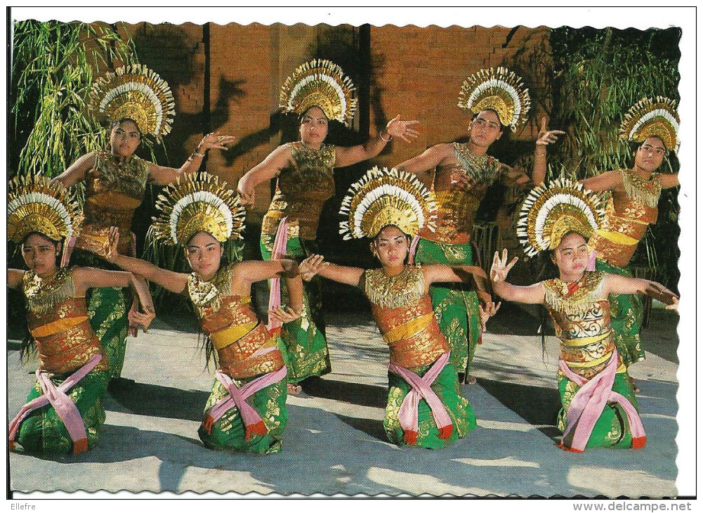 BALI : Danse TARIAN DJANGER DI BALI , Folklore Balinais, Cpsm, 2 Scans - Indonésie