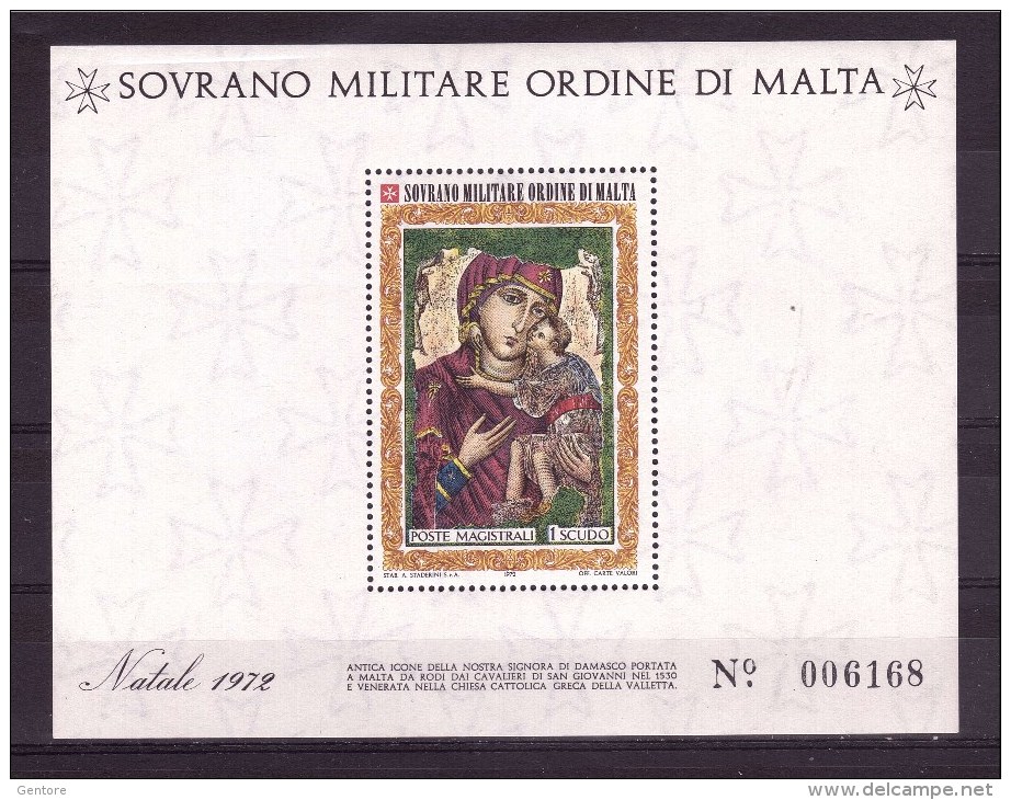 ORDER OF MALTA 1972  Christmas   Block  N° 5 Nostra Signora Di Damasco    MNH ** - Malte (Ordre De)