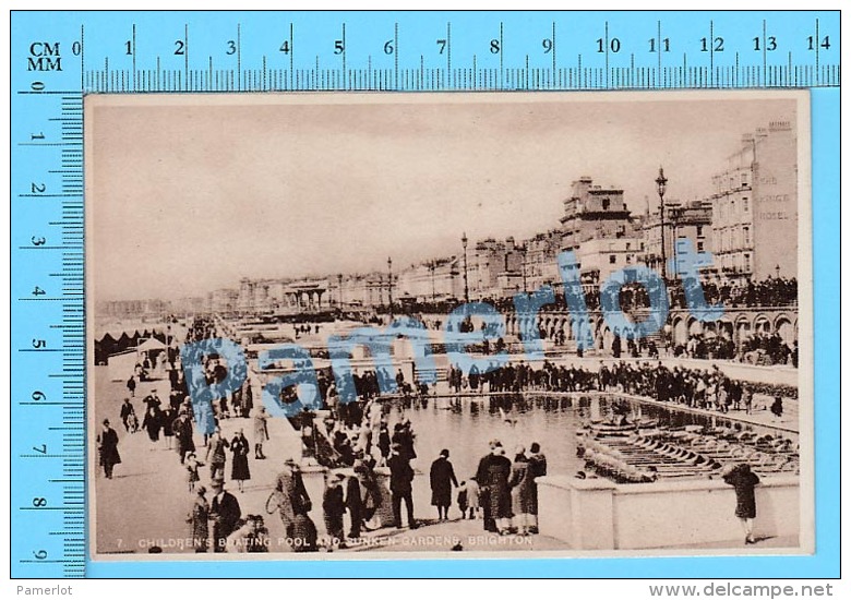 CPA ( Children's Beating Pool &amp; Sunken Gardens, Brighton, Animated  ) Post Card Carte Postale Recto/verso - Monmouthshire