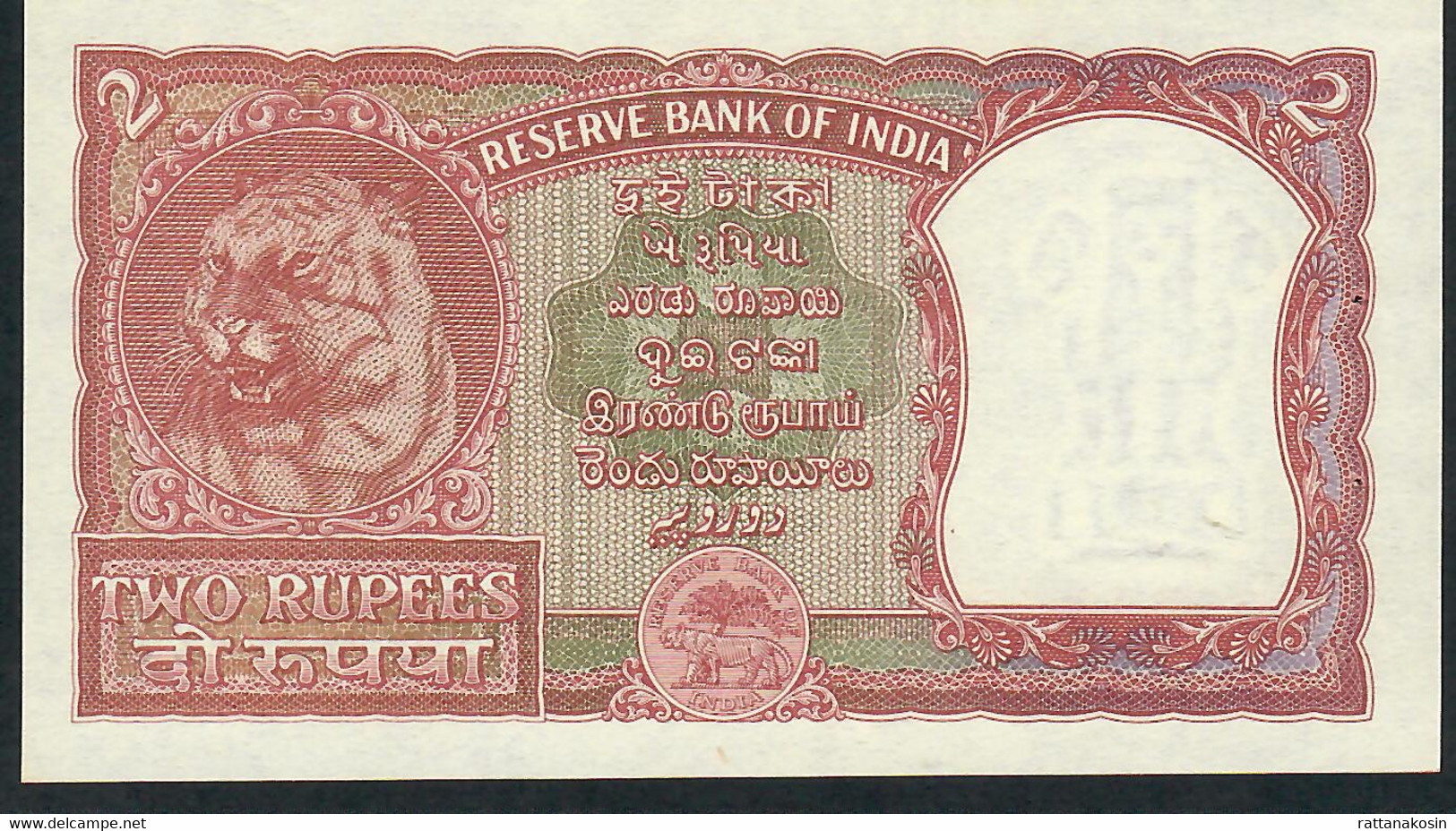 INDIA P28  2 RUPEES  ND 1957  Signature 72  UNC.  2 P.h. ! - Inde