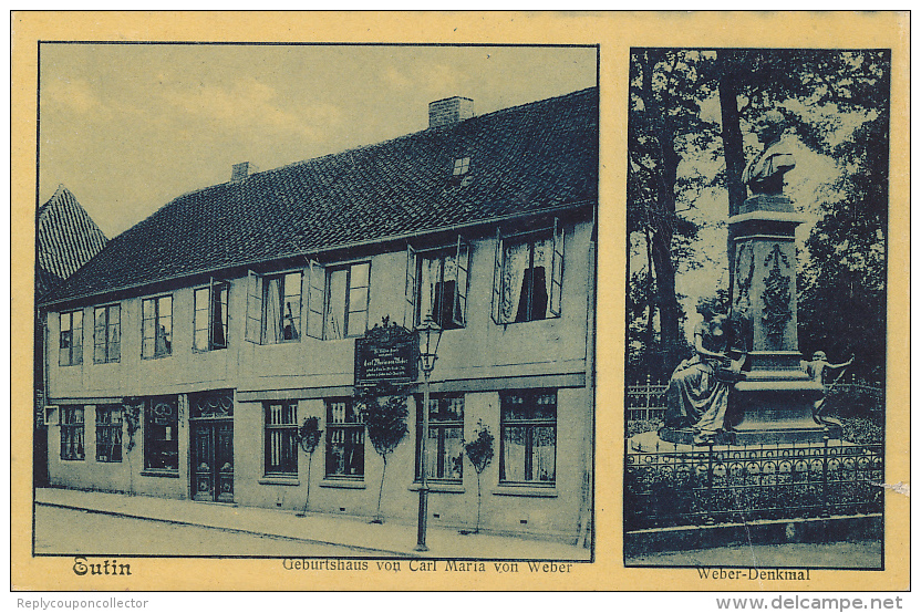 EUTIN - 1912 , Geburtshaus Carl Maria Von Weber - Sonstige & Ohne Zuordnung