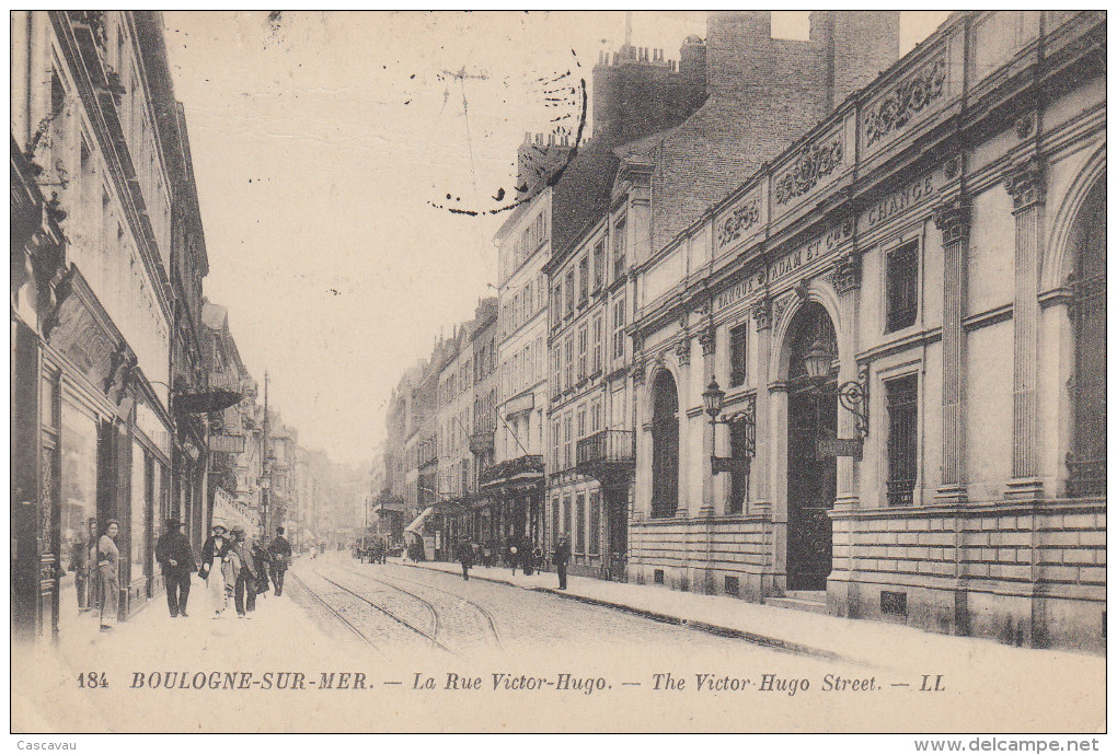 CPA   PAS  DE  CALAIS  :  BOULOGNE  SUR  MER    Rue   Victor  HUGO   1921 - Boulogne Sur Mer