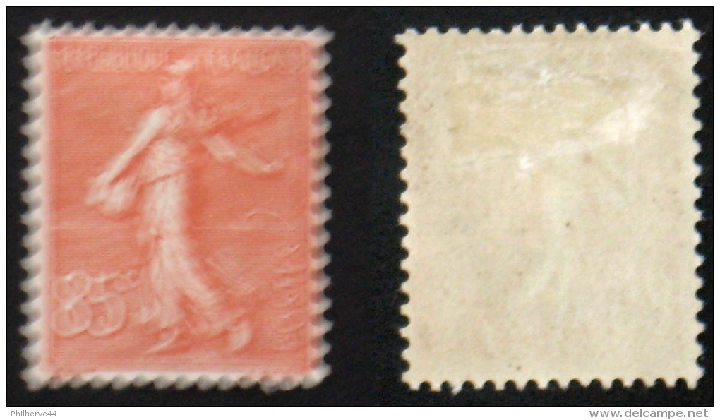 N° 204 85c Rouge Semeuse Lignée TB Neuf N* Cote 15€ - 1903-60 Säerin, Untergrund Schraffiert