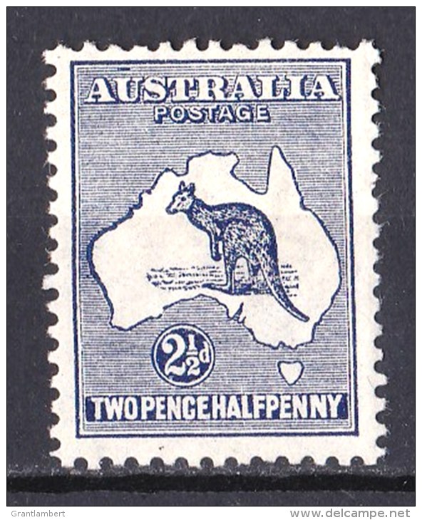 Australia 1913 Kangaroo 21/2d Indigo 1st Watermark MH - Listed Variety - Ongebruikt