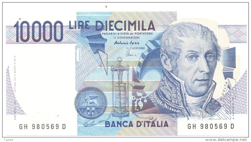 ITALIA BANCONOTA  DA LIRE 10000  VOLTA SERIE GH 980569 D   FDS - 10000 Lire