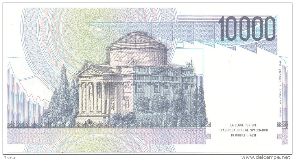 ITALIA BANCONOTA  DA LIRE 10000  VOLTA SERIE GH 980570 D   FDS - 10.000 Lire