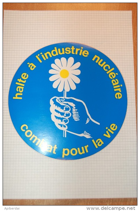 Vintage 70/80's Anti-nucléaire Sticker Decal - Autocollants