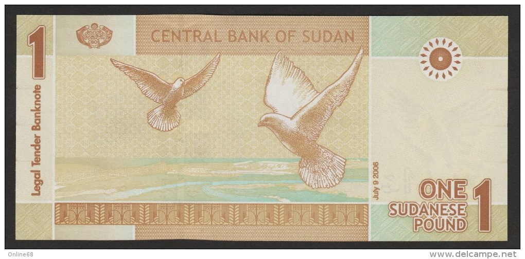 SUDAN 1 POUND 09.07.2006  AA69476092  UNC  P#64 - Soudan