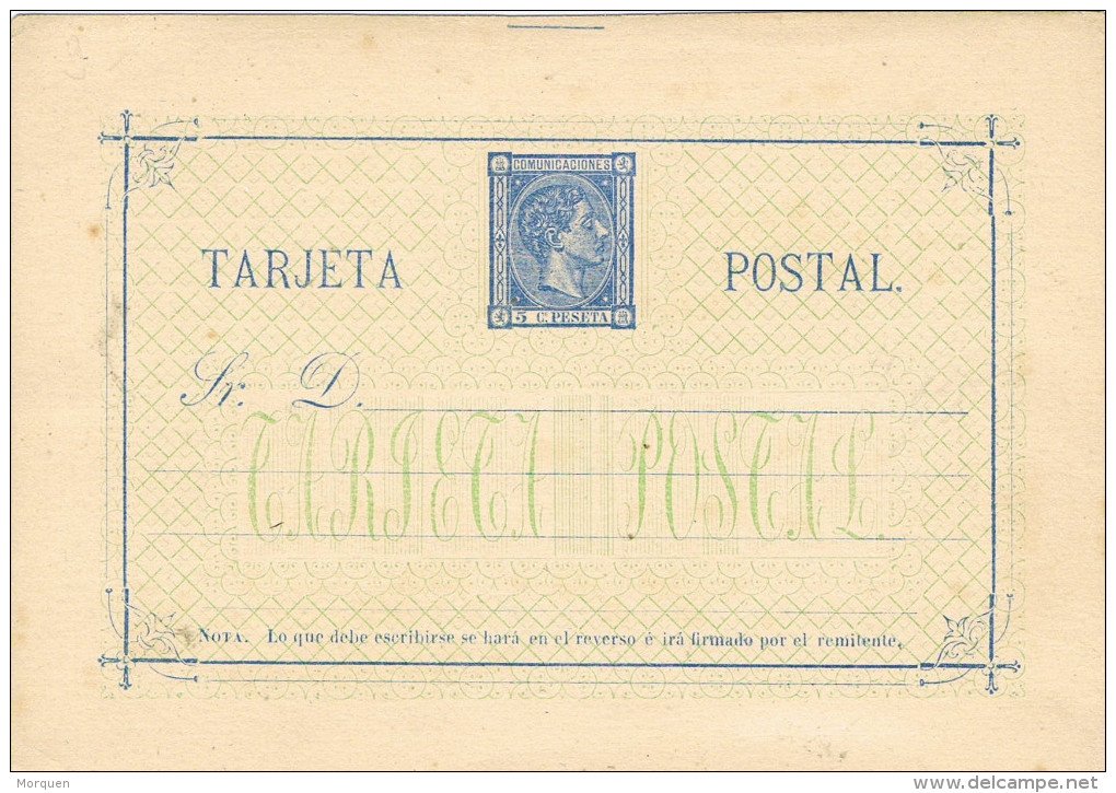 0053. Entero Postal Alfonso XII 1875, Num 8 ** - 1850-1931