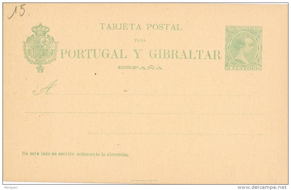 2438. Entero Postal 5 Cts Alfonso XIII, Color Anteado 1893, VARIEDAD Impresion Num 34 ** - 1850-1931