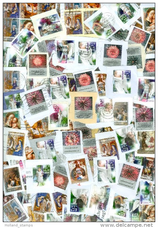 1 KILO * THE NETHERLANDS SURTAX CHRISTMAS STAMPS ON PAPER * Timbres NOEL SURTAX PAYS-BAS Sur Papier KERST TOESLAGZEGELS - Kilowaar (max. 999 Zegels)