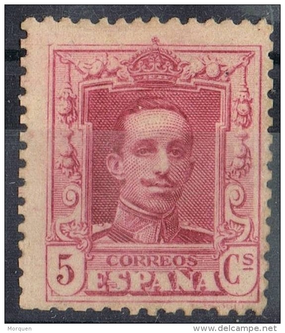 Sello 5 Cent Alfonso XIII Vaquer, VARIEDAD Calcado Al Dorso, Num 312 Ic * - Nuevos