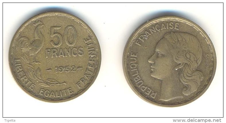 FRANCIA  50 FRANCHI  ANNO 1952 - Altri & Non Classificati